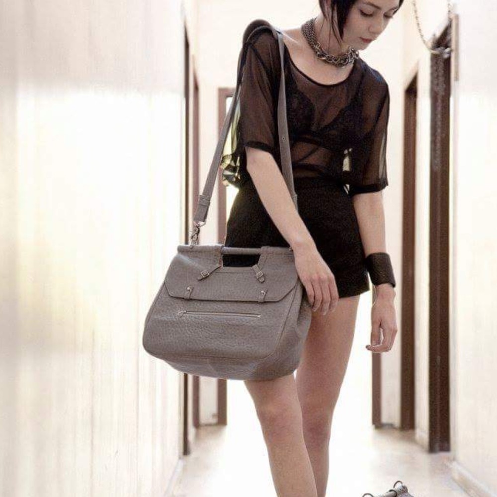 1 Per Diem 'Lafayette' Gray Crossbody Satchel